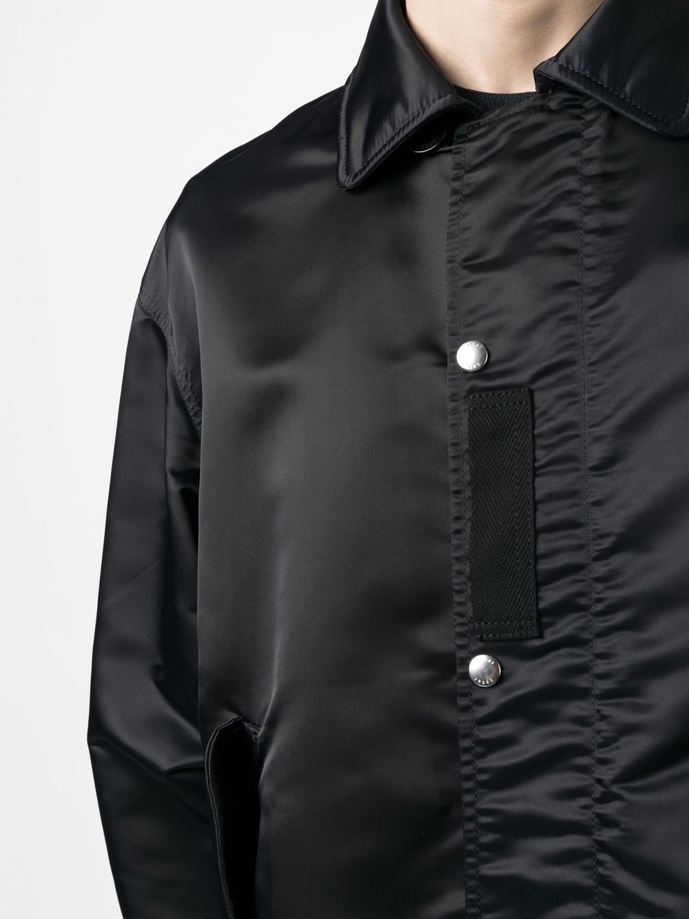 press-stud fastening long coat - 5