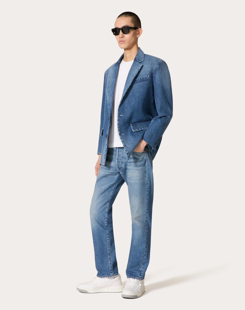 Valentino DENIM PANTS WITH METALLIC V DETAIL outlook