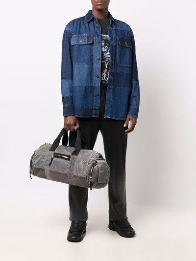 Diesel OWLE stitch-detail garment-dyed duffle bag outlook