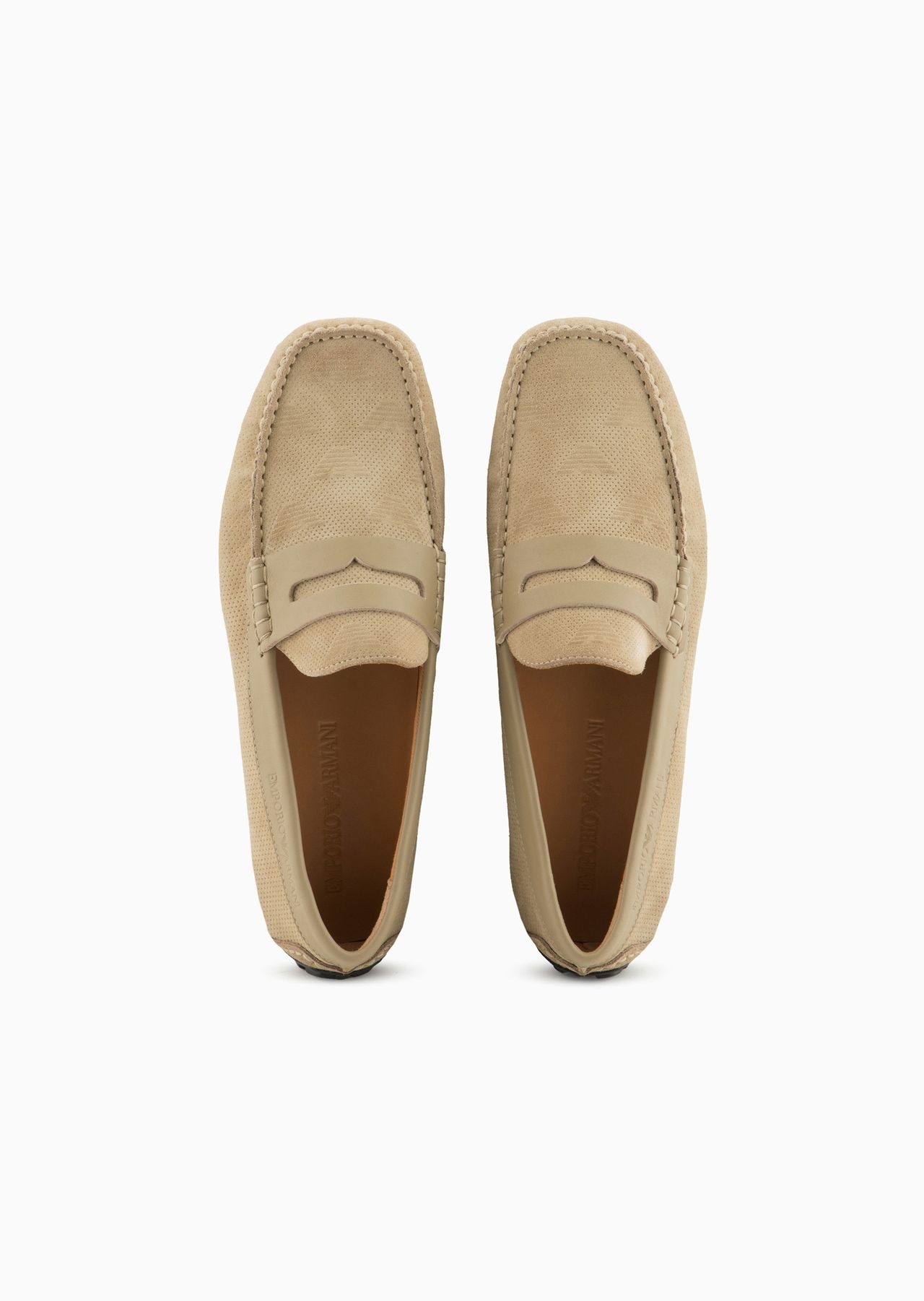 Micro-perforated suede driving loafers - 3