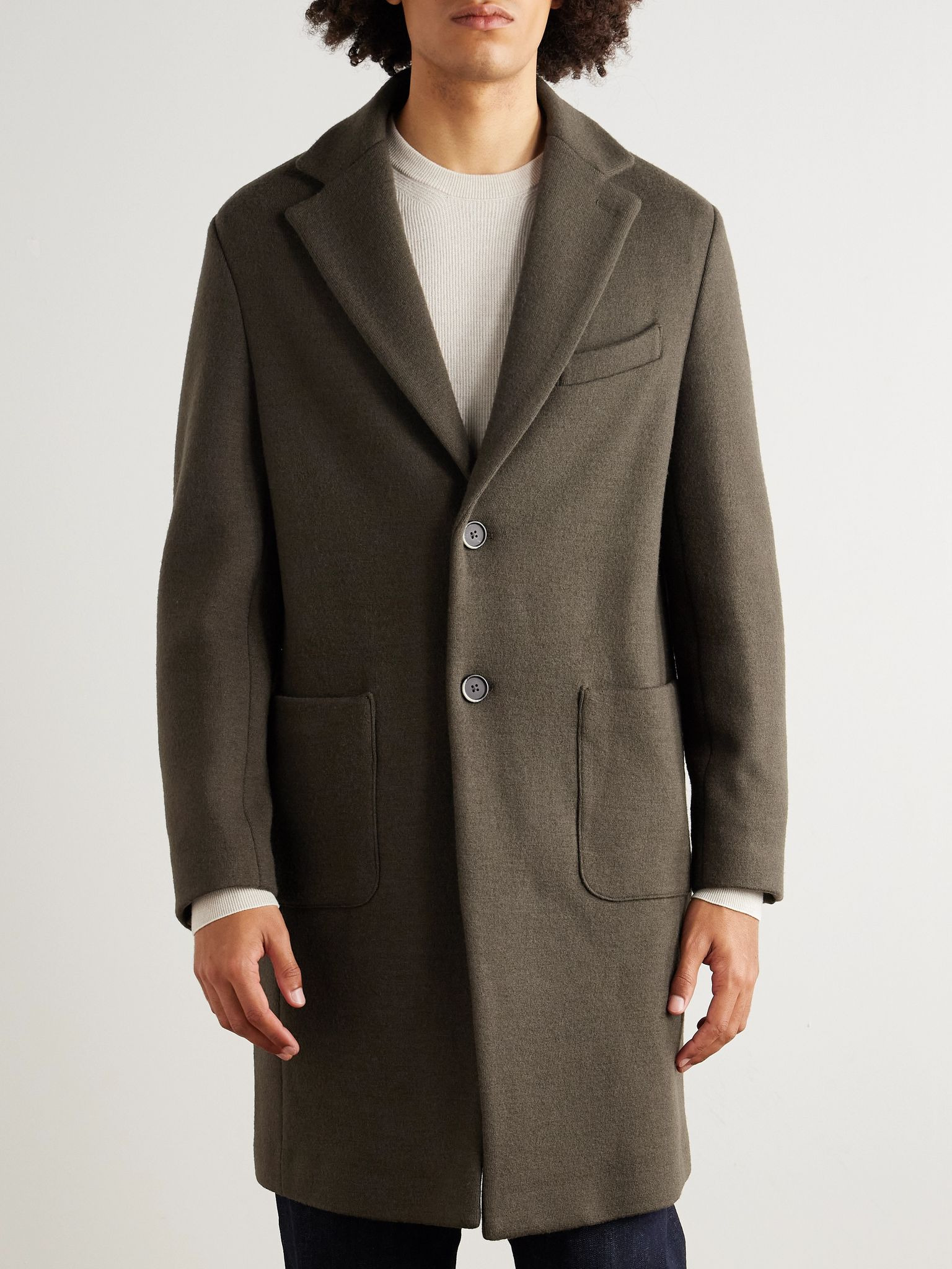 Baron Wool-Blend Coat Brown - 3