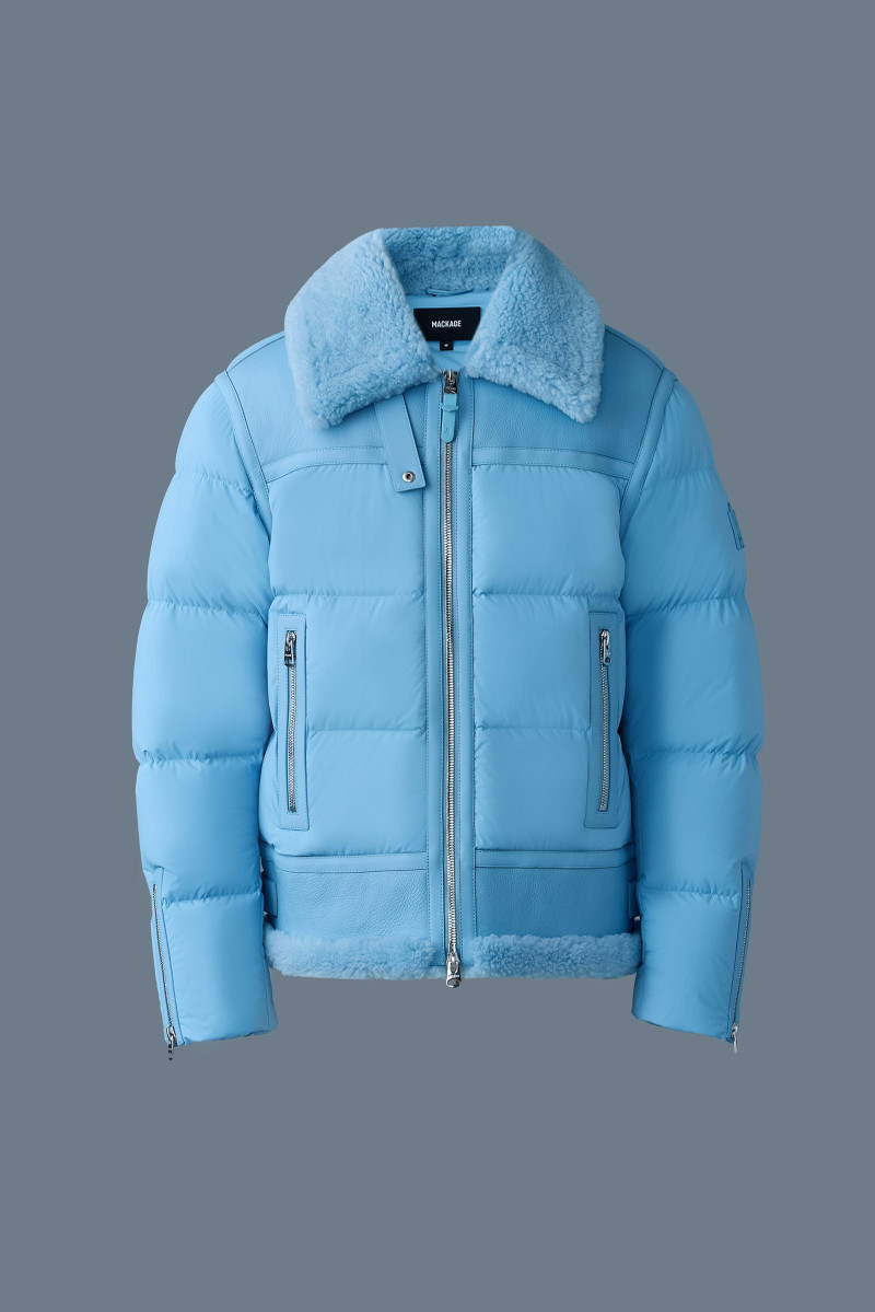 ROBERT Mixed-media shearling down jacket 1