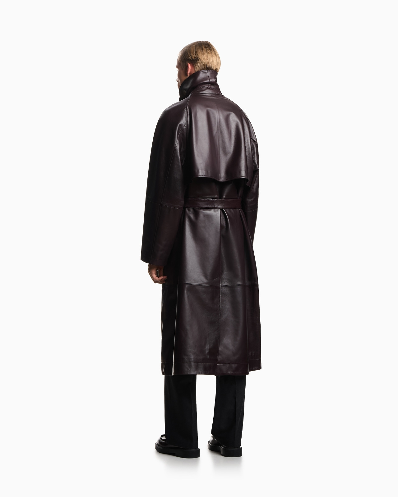 TRENCH COAT IN PLONGÉ LAMBSKIN NAPPA LEATHER - 3