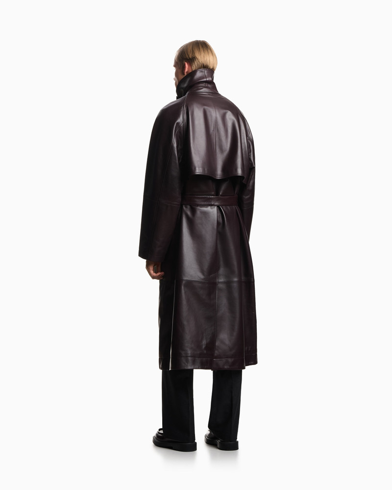 TRENCH COAT IN PLONGÉ LAMBSKIN NAPPA LEATHER 3