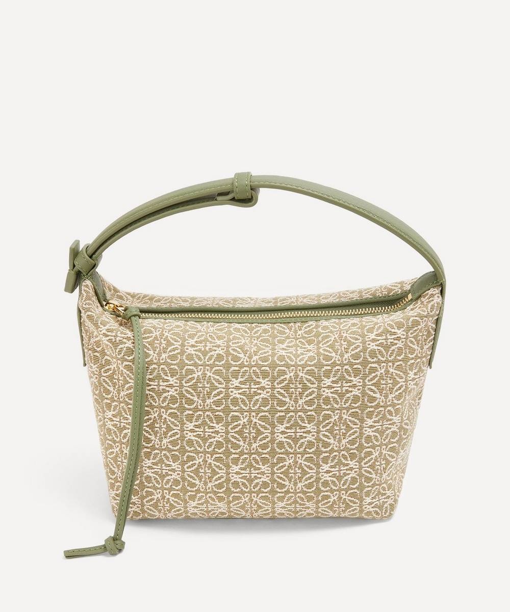 Small Cubi Anagram Jacquard Canvas and Leather Shoulder Bag - 1