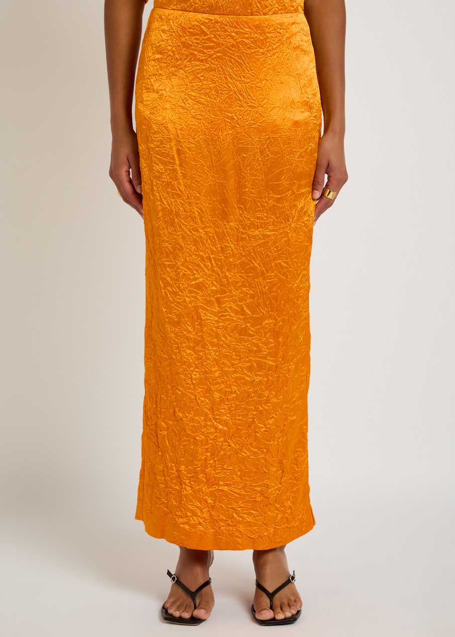 Armarium Jackie Crinkled Satin Maxi Skirt - 2
