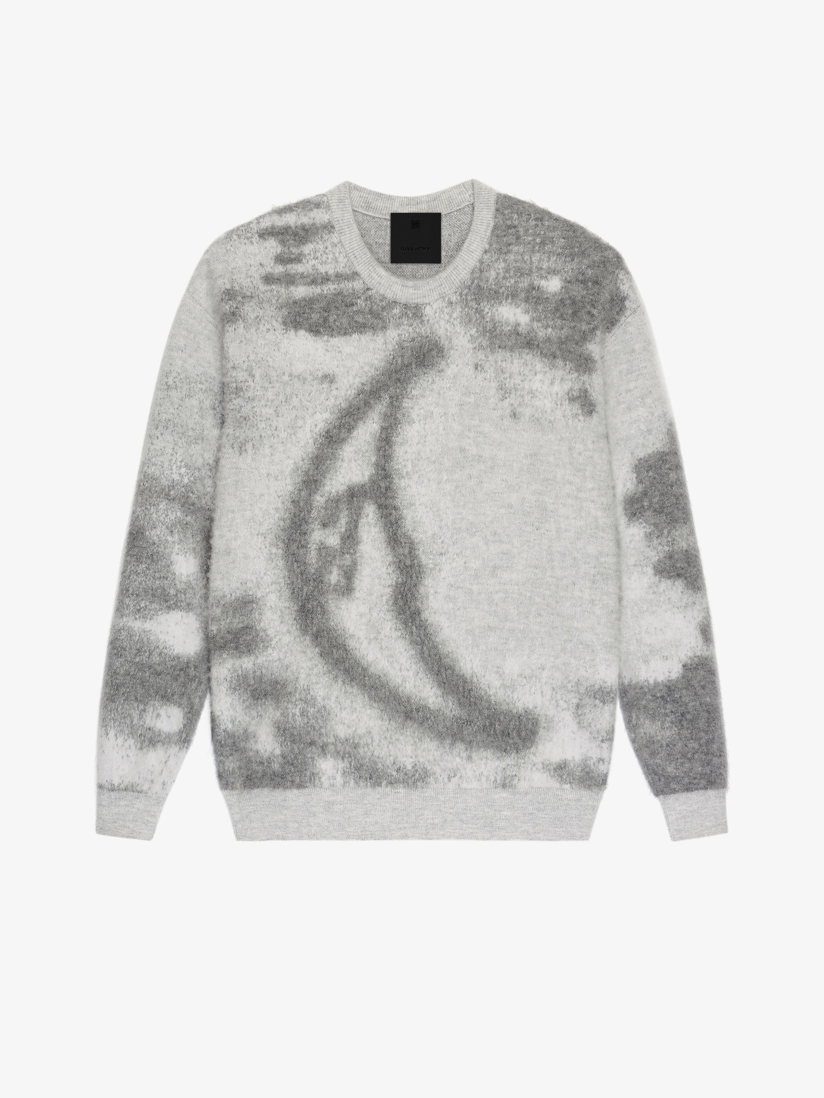 SWEATER IN MOHAIR WITH TAG EFFECT PATTERN - 4