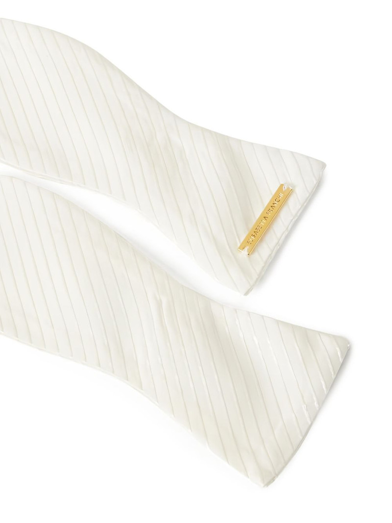 ELISABETTA FRANCHI jacquard logo-plaque bow tie outlook