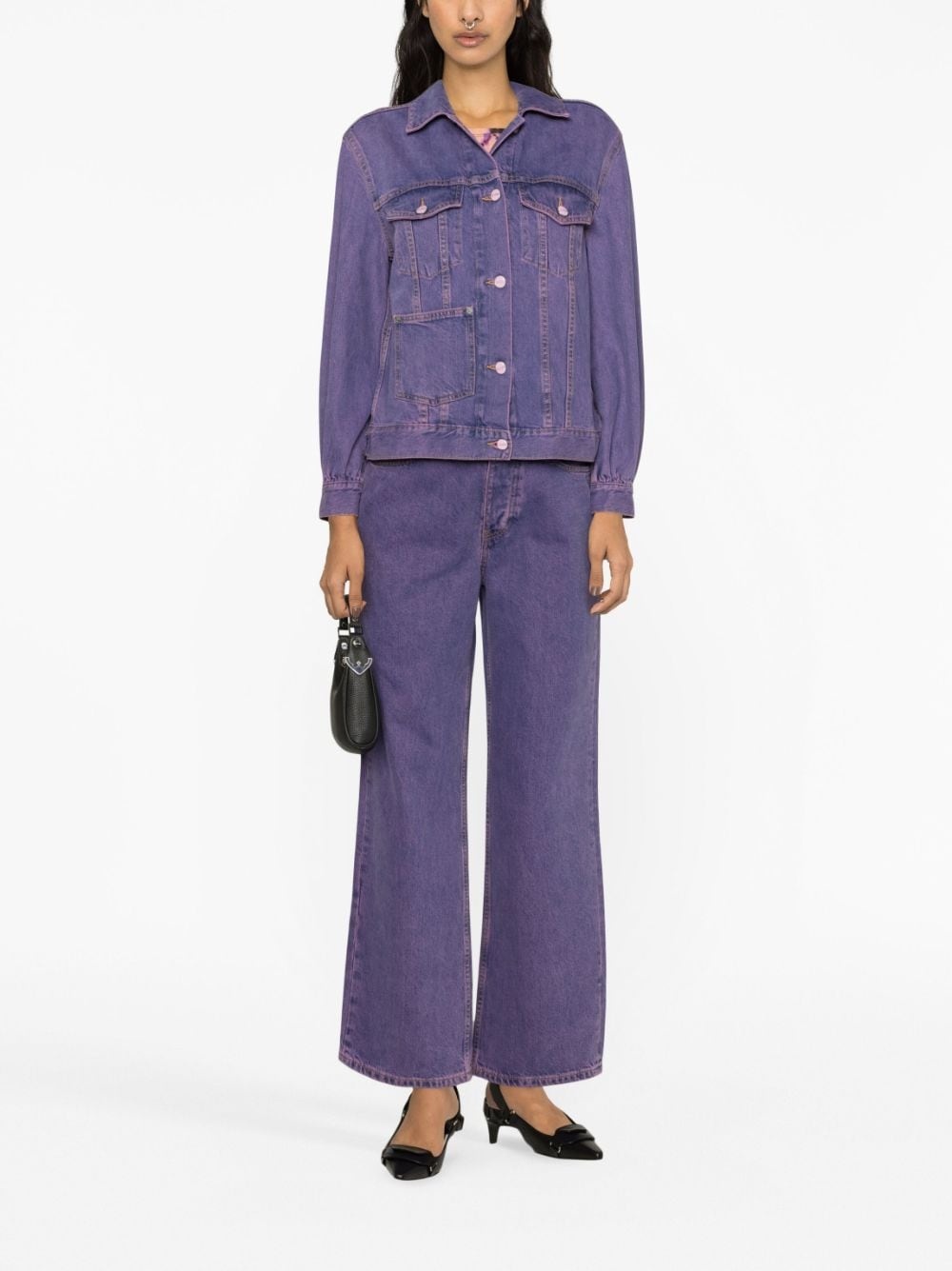 bleached denim jacket - 2