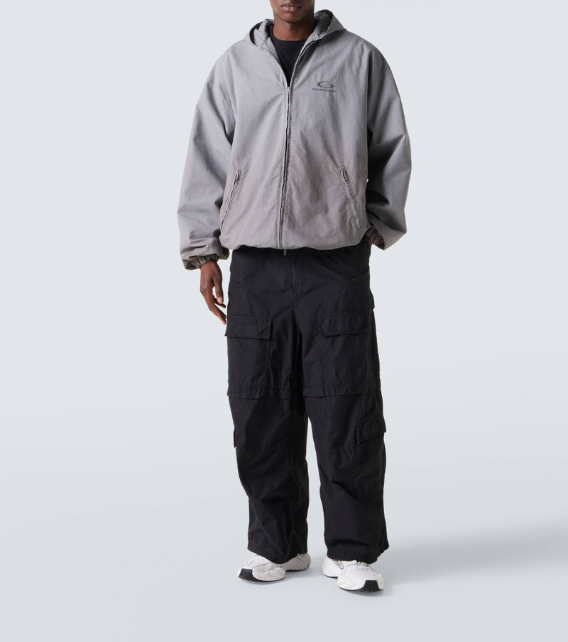 BALENCIAGA Cotton ripstop zip-up hoodie outlook
