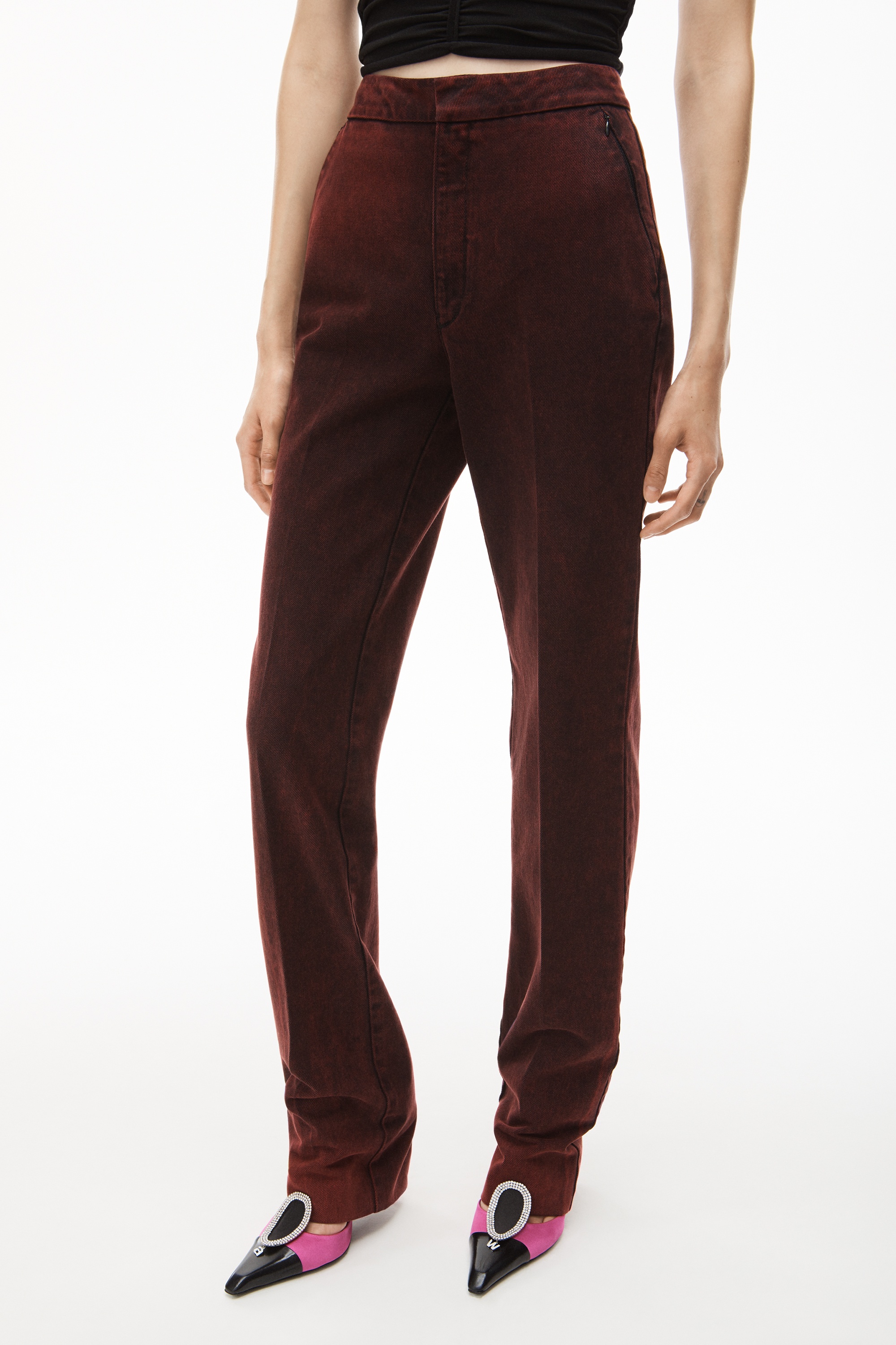 SLIM STRAIGHT PANT IN ACID OVERDYE DENIM - 3