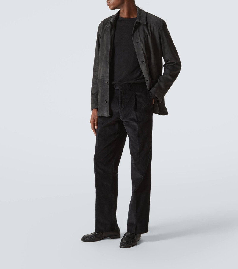 SAMAN AMEL Amo cotton corduroy straight-leg pants outlook