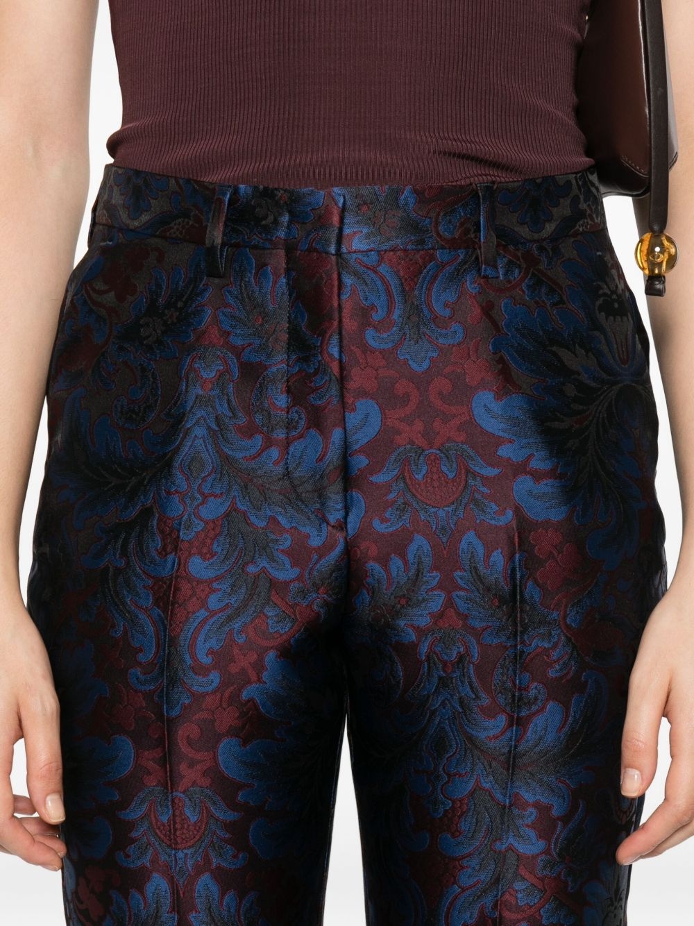 damask-print trousers - 5