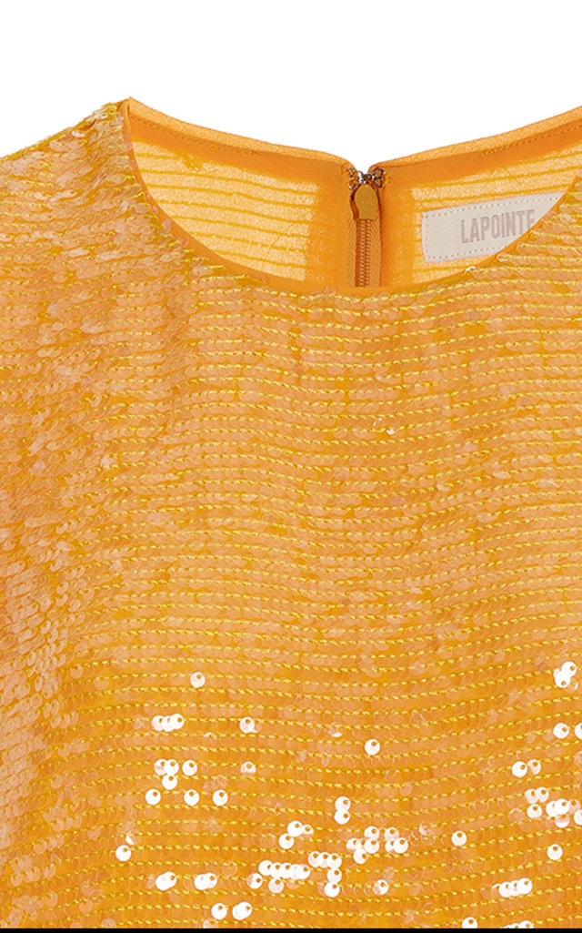 Sequin Cropped Top orange - 3