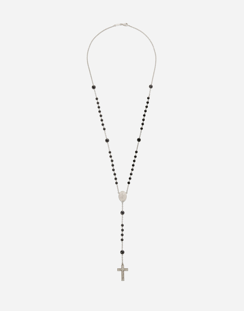 White gold rosary necklace 1