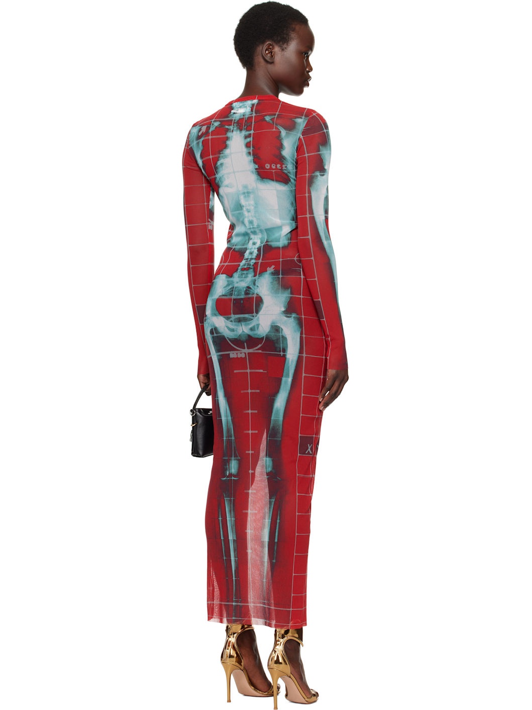 SSENSE Exclusive Red & Blue 'The Squeletor' Maxi Dress - 3