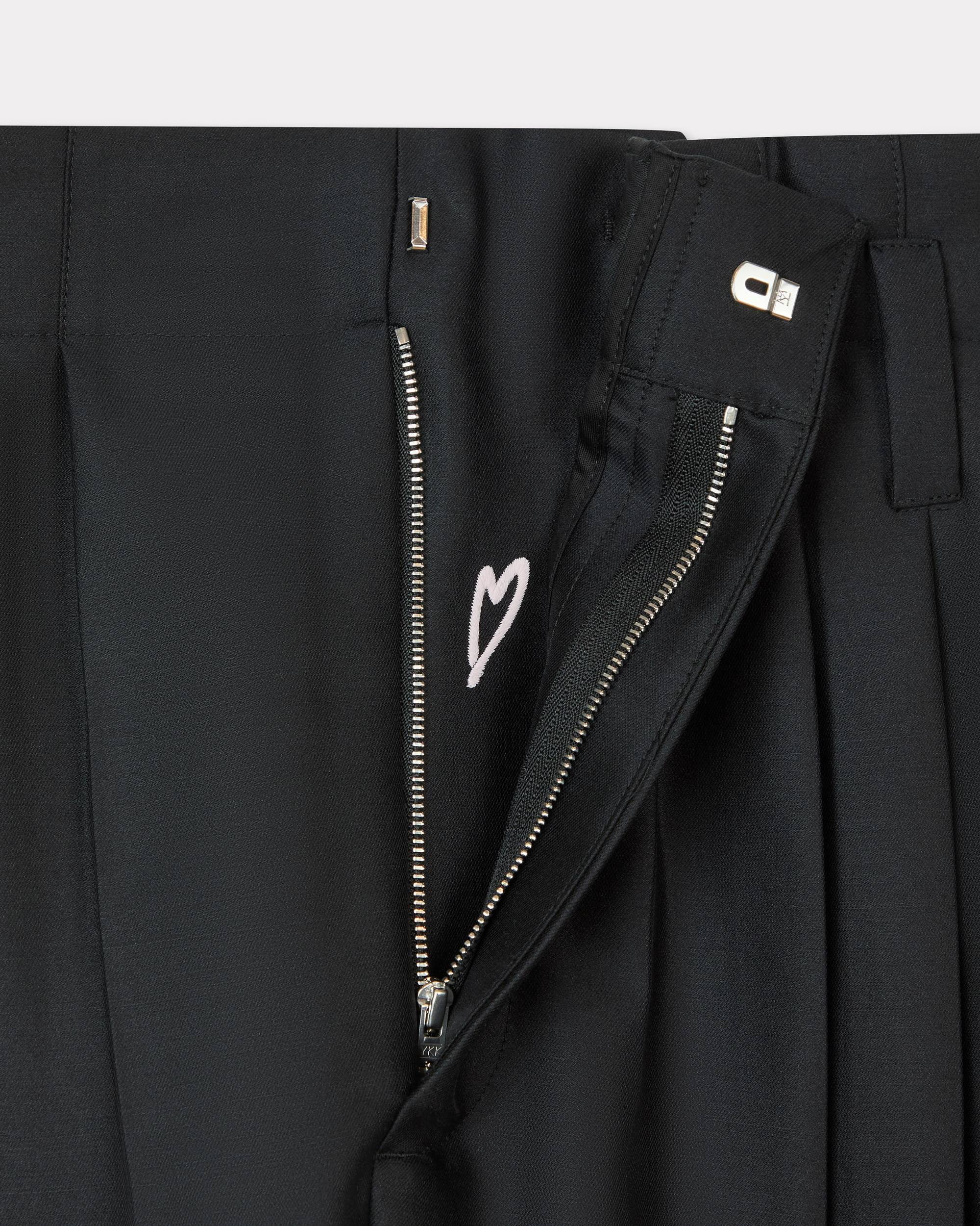Tailored plaited pants in virgin wool and silk - 3