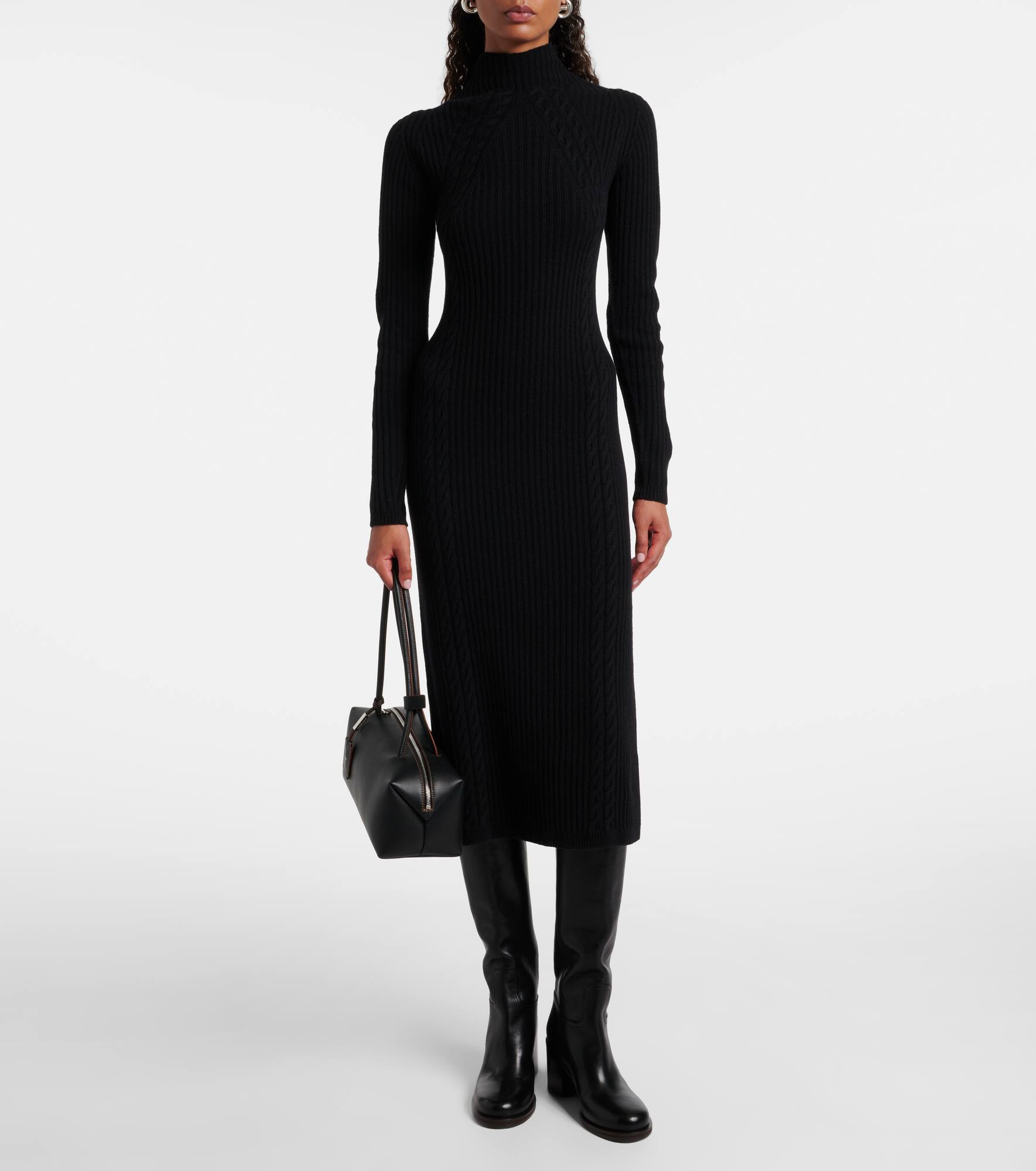 Zelanda wool and cashmere midi dress - 7