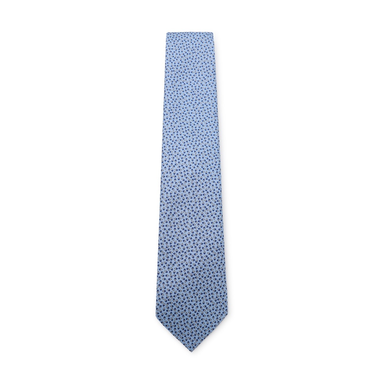 light blue silk tie - 1