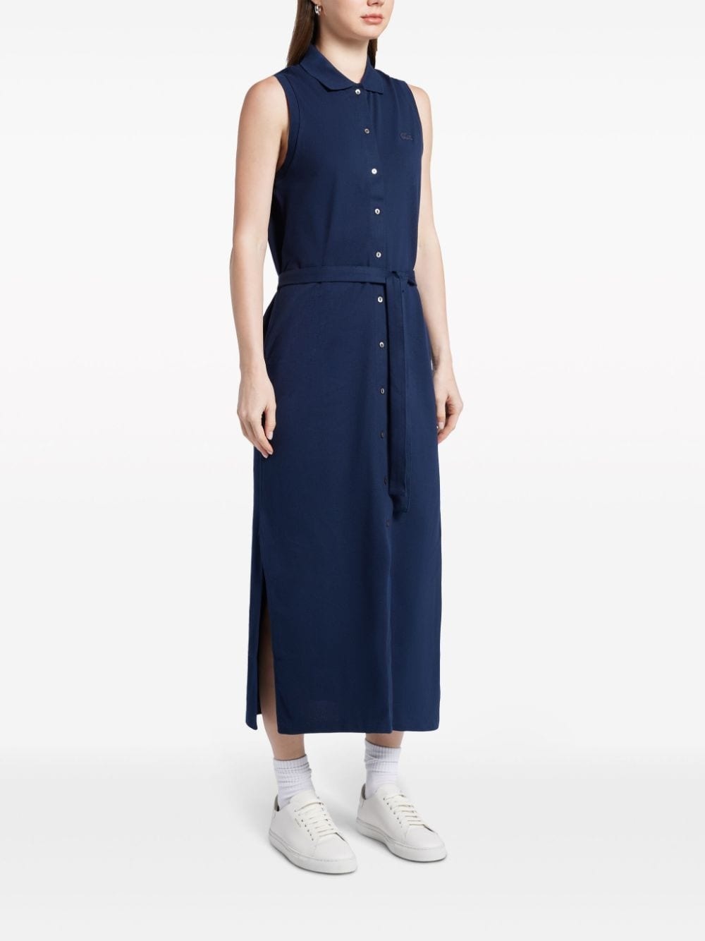 logo-patch cotton dress - 3