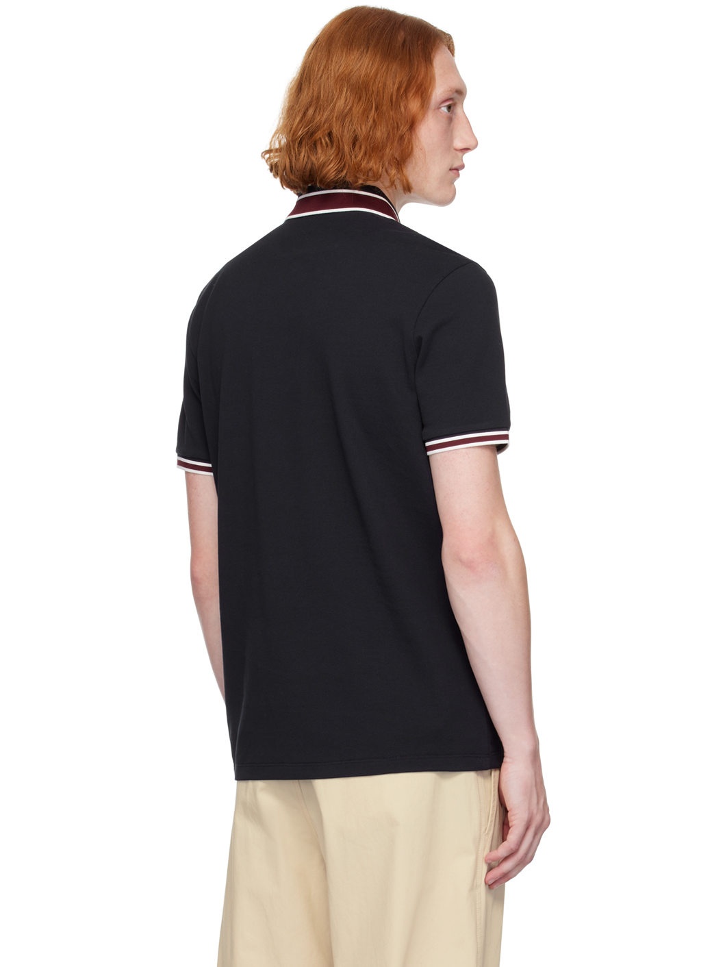 Navy Two-Button Polo - 3