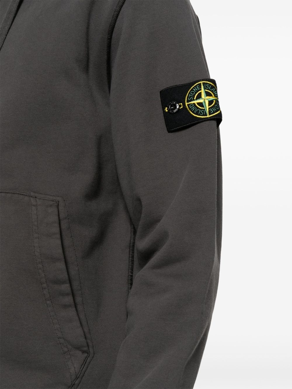 Compass cotton zip-up hoodie - 5