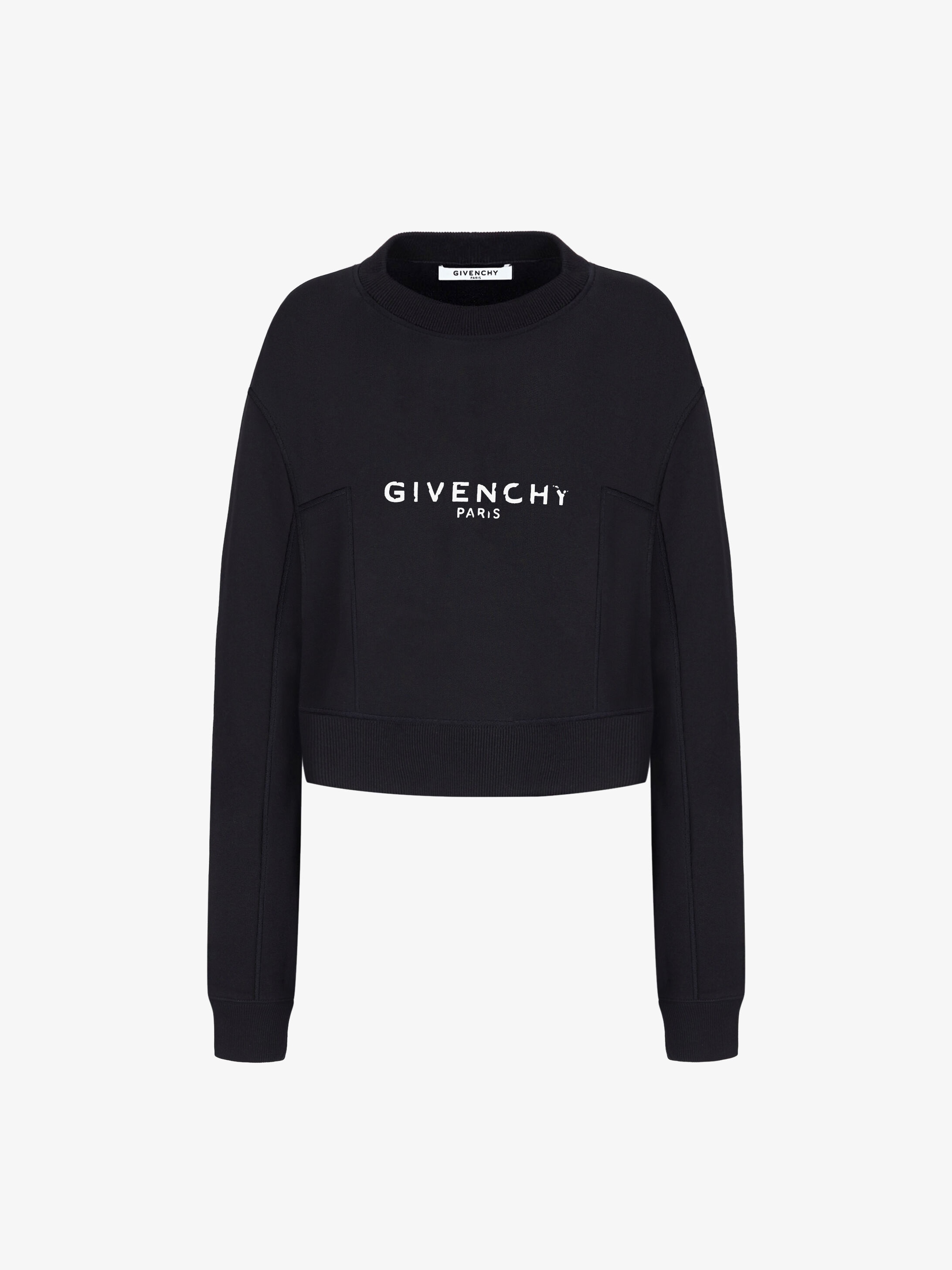 GIVENCHY PARIS cropped and oversized sweatshirt - 1