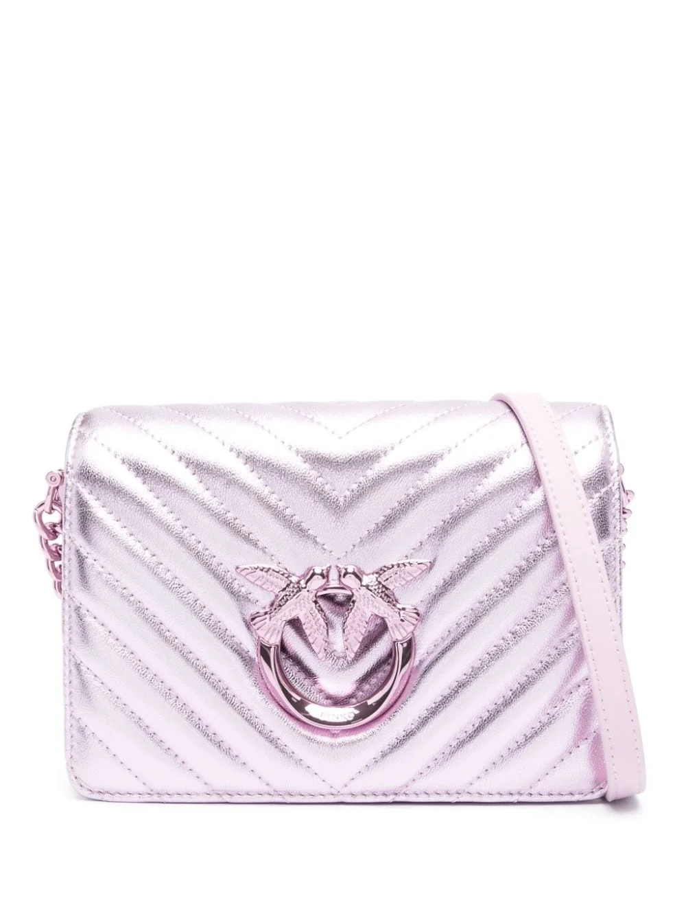 matelassé metallic crossbody bag - 1