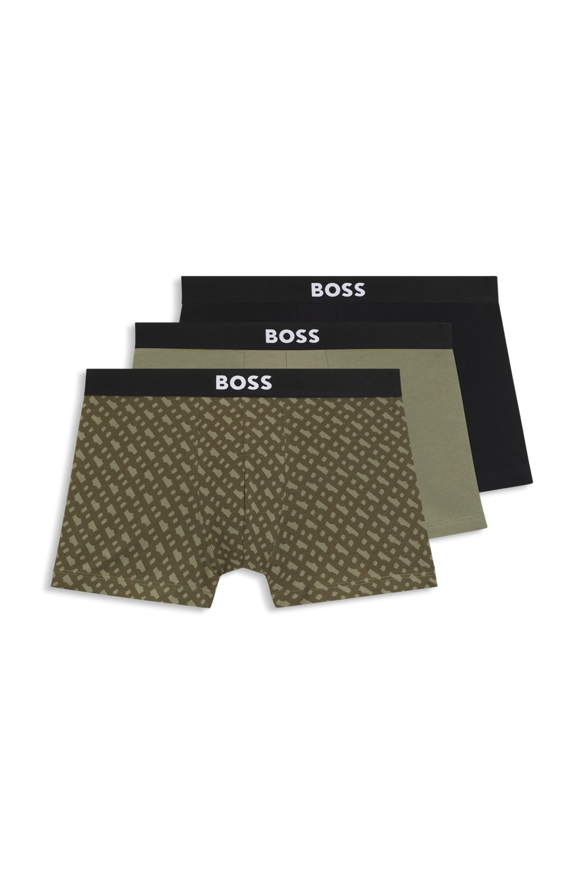 THREE-PACK OF STRETCH TRUNKS IN COTTON - 1