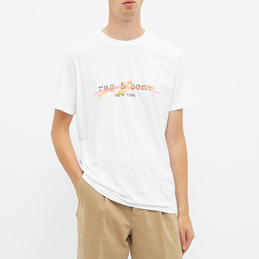 Rag & Bone Highlighter Logo Tee - 4