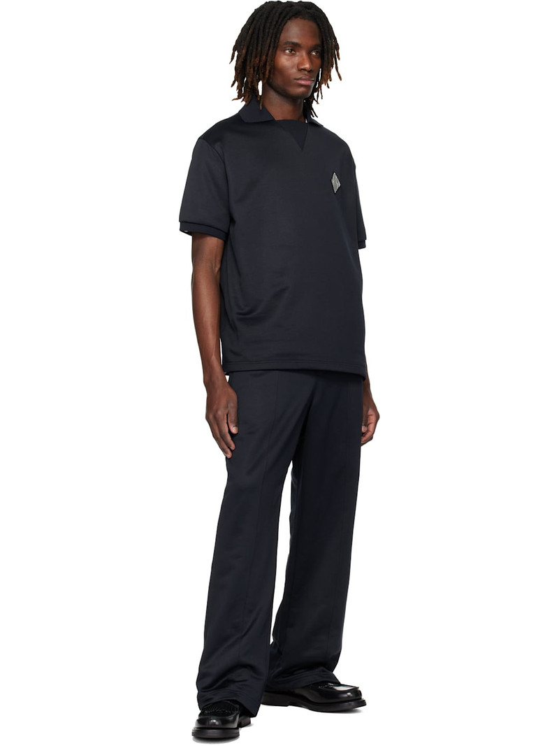 LACOSTE Black Loose Fit Badge Accent Fleece Polo outlook