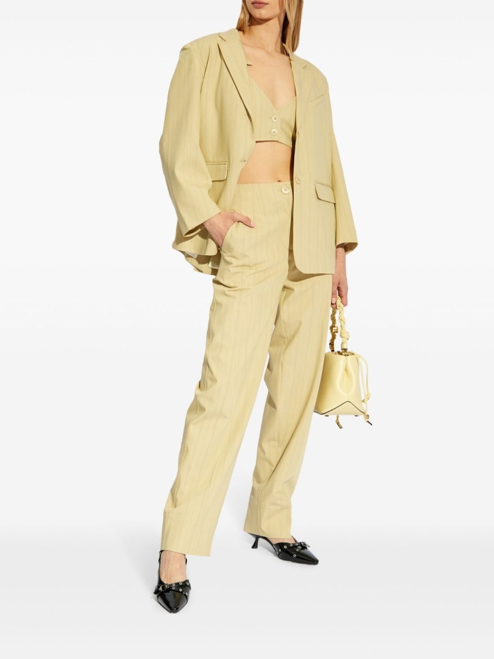 striped boxy blazer - 2