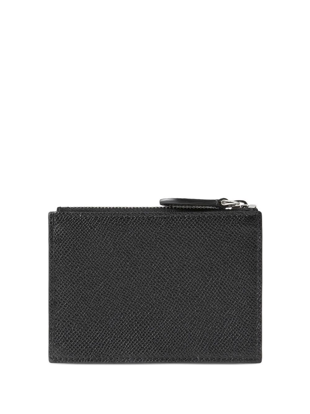 zipped grained-leather cardholder - 2