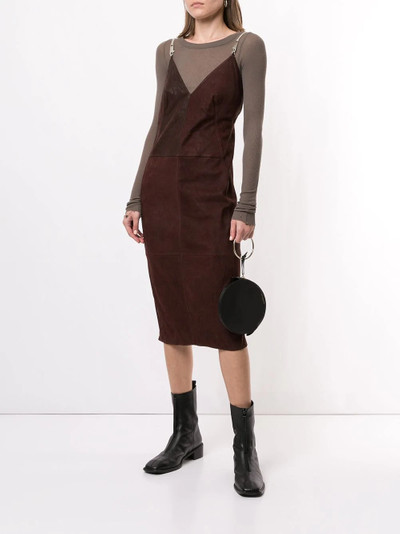 Rick Owens Maillot leather midi dress outlook