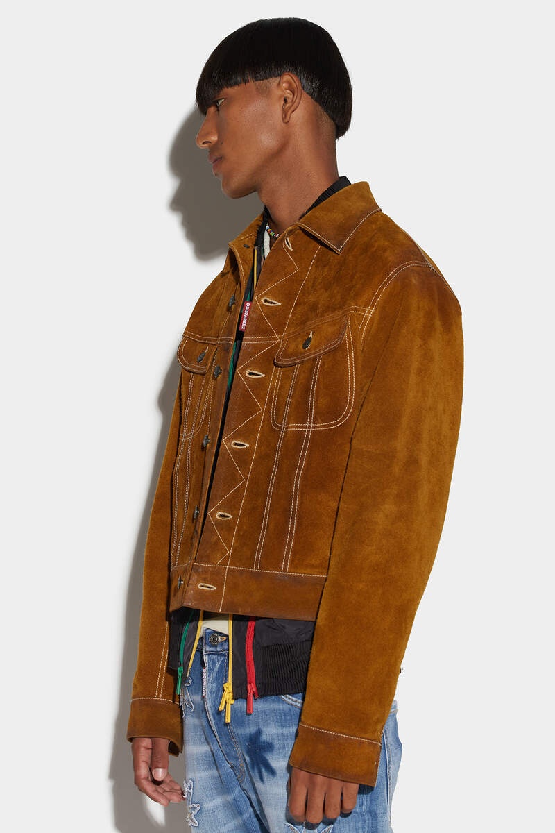 LEATHER L.A. JEAN JACKET - 3
