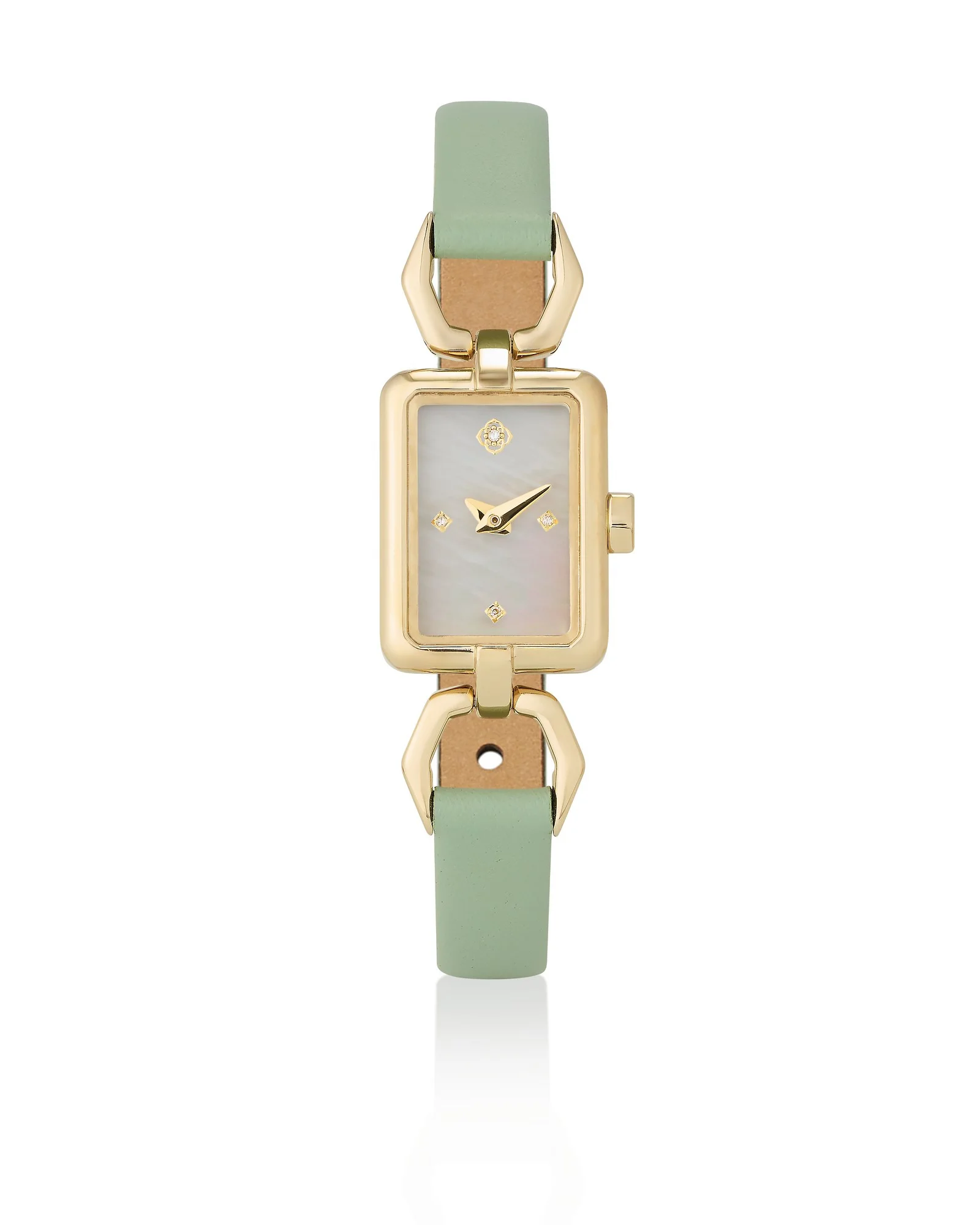 Adela Gold Leather Watch - 1