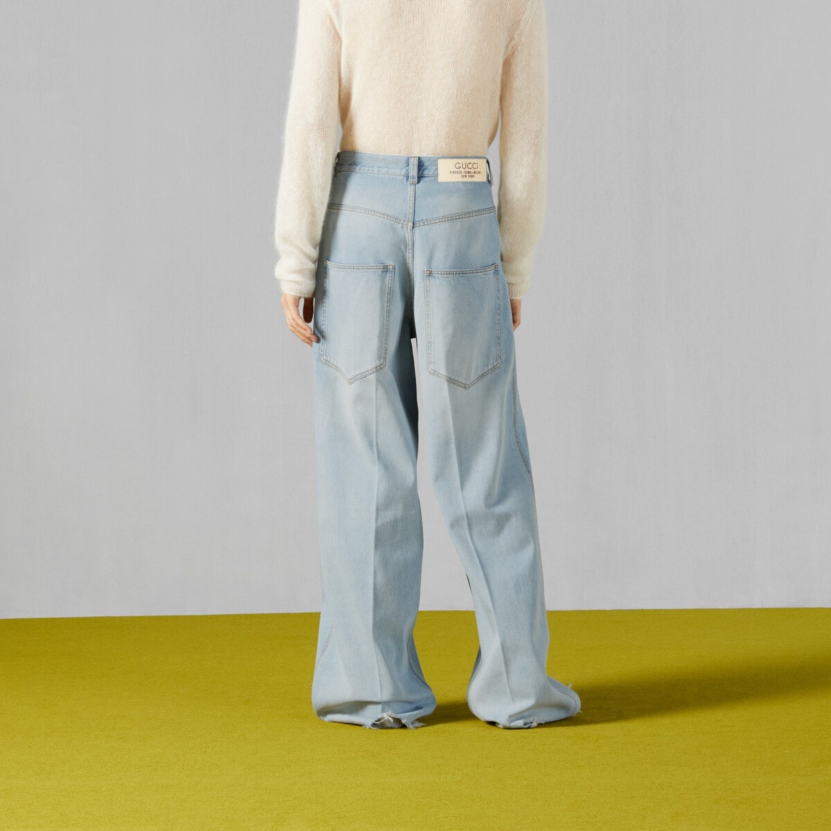 Denim pant with label - 7