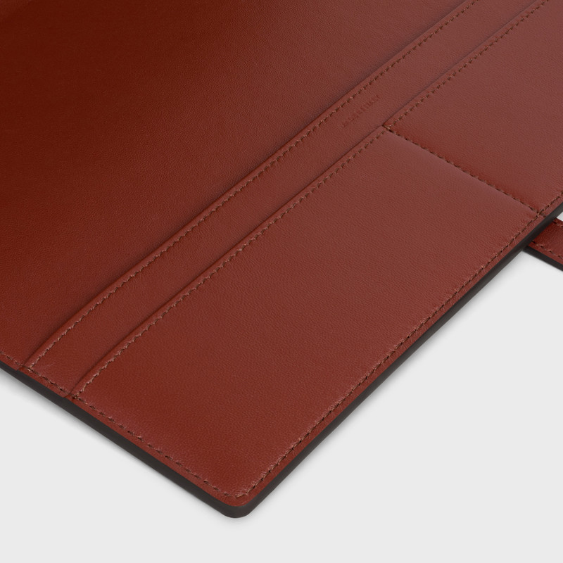 LARGE NOTEBOOK COVER WITH POUCH IN NATURAL CALFSKIN 4