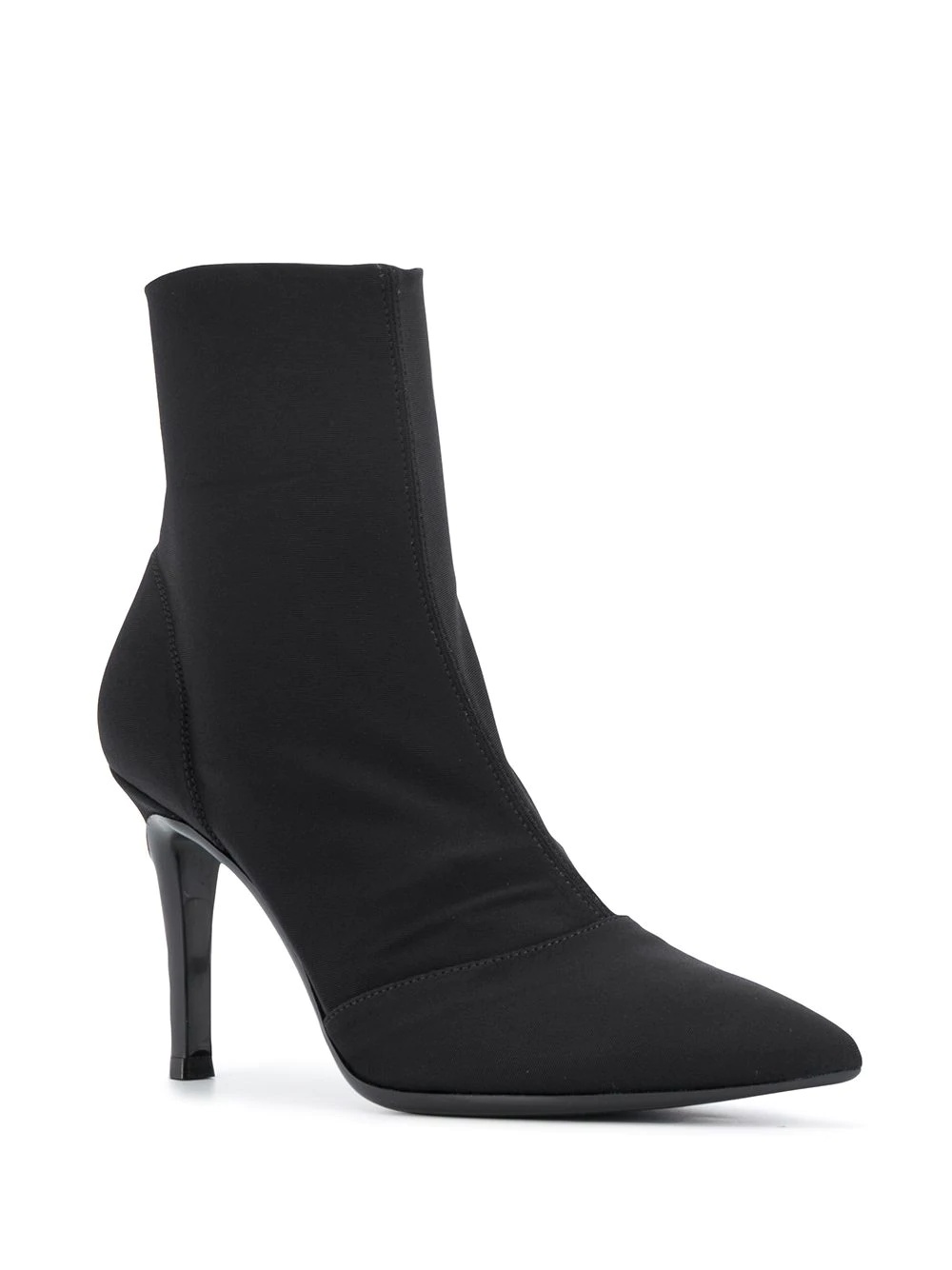 suede-effect 100mm ankle boots - 2