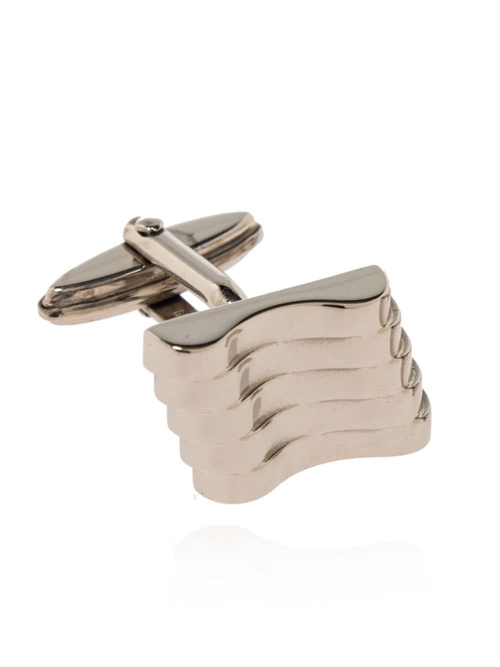 silver-tone cufflinks - 4