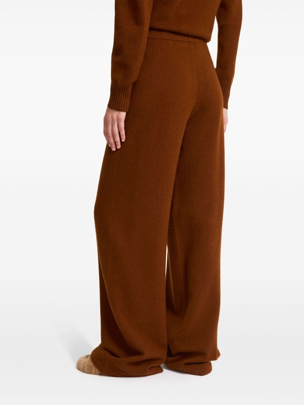 knitted wide-leg trousers - 4