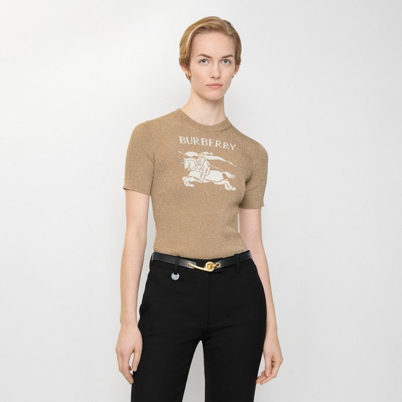 Burberry EKD Metallic Wool Blend Top outlook