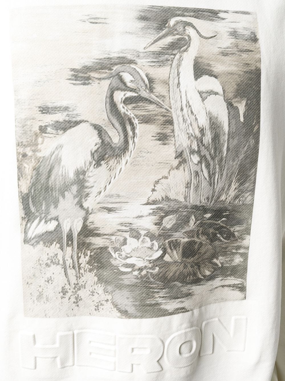 Heron print hoodie - 5