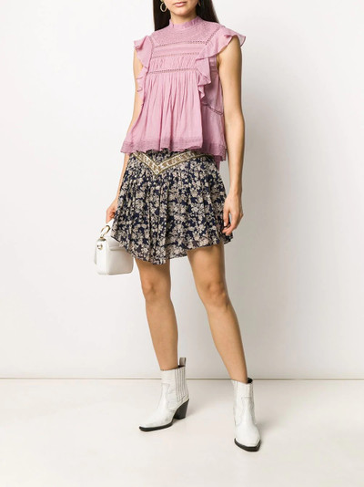 Isabel Marant Étoile Vivia lace-trimmed sleeveless blouse outlook