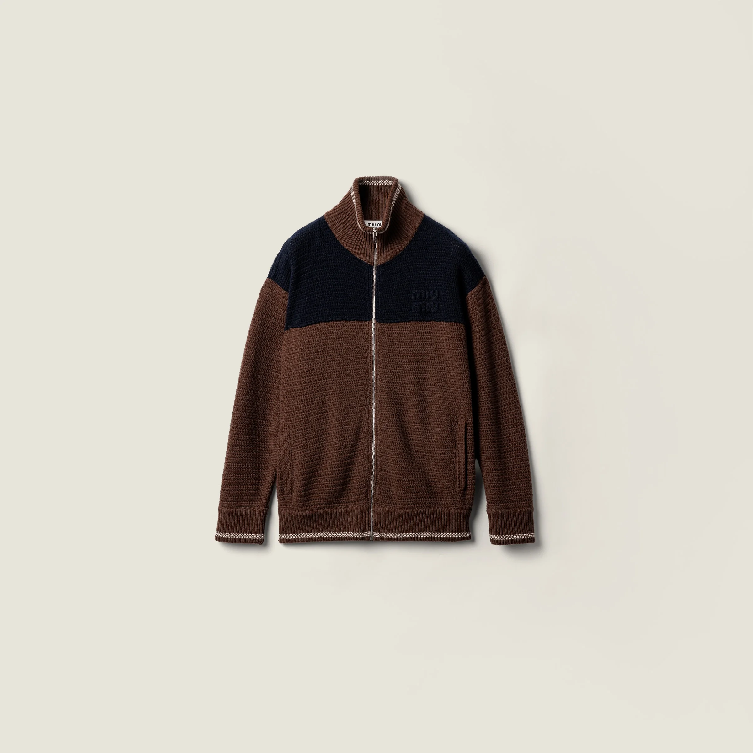 Cashmere zipper cardigan - 1