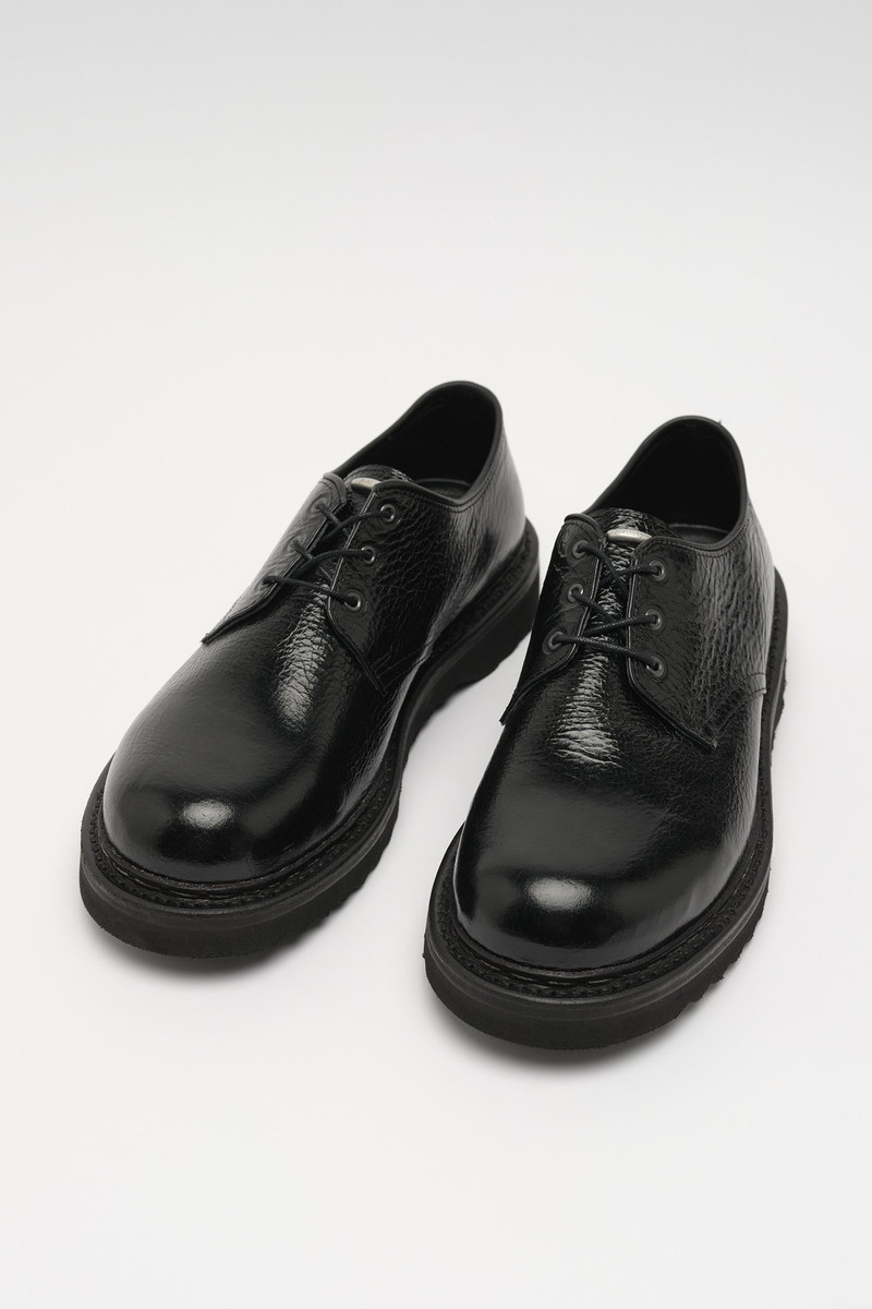 Trampler Shoe Black Cracked Patent Leather. 5