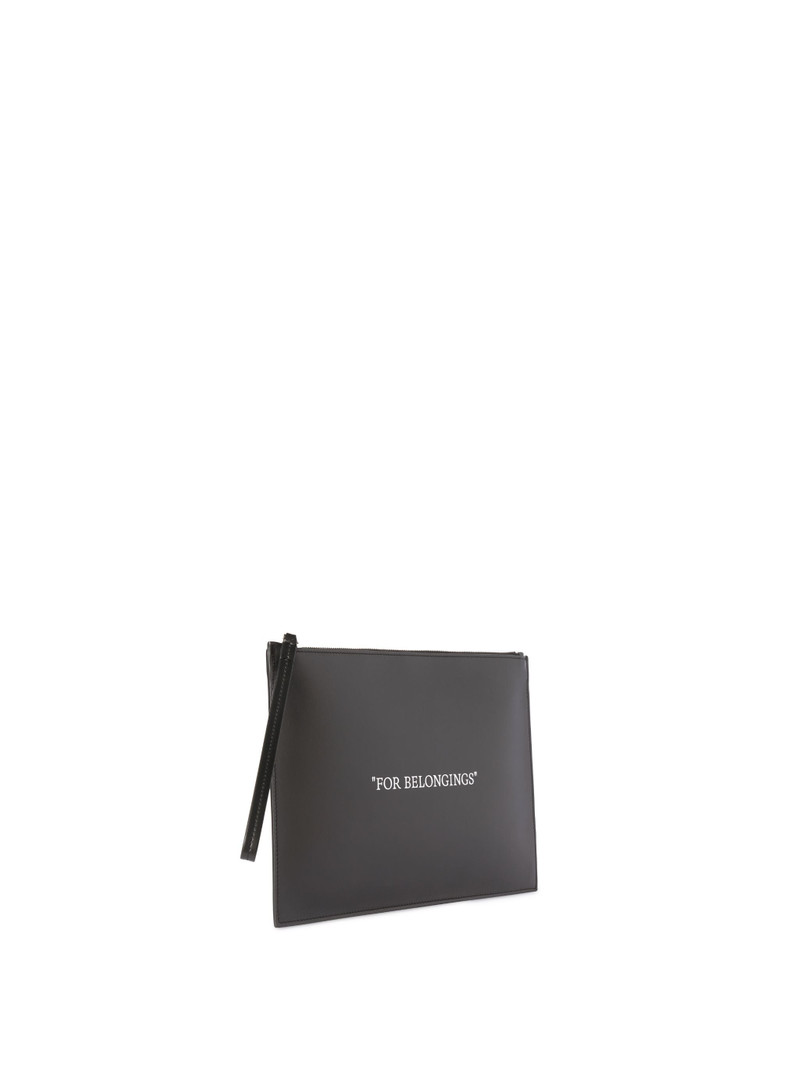 Off-White Black Quote Flat Pouch outlook