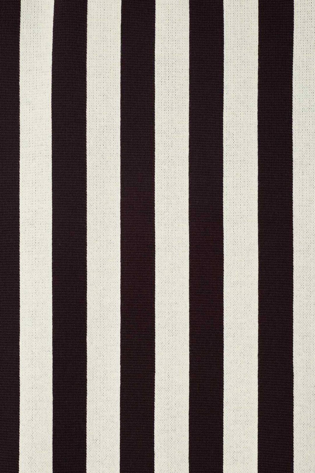 KNITTED LONG SKIRT / moka brown and cream stripes - 4
