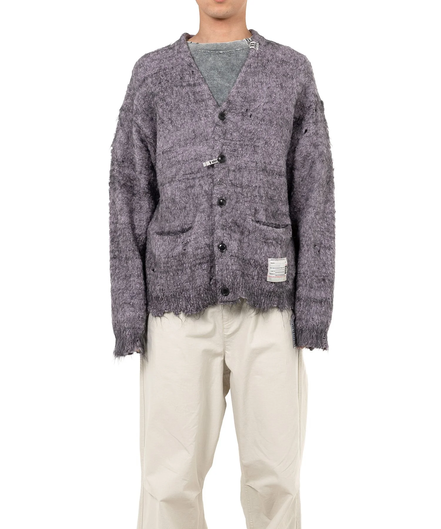 Mohair Knit Cardigan - 1