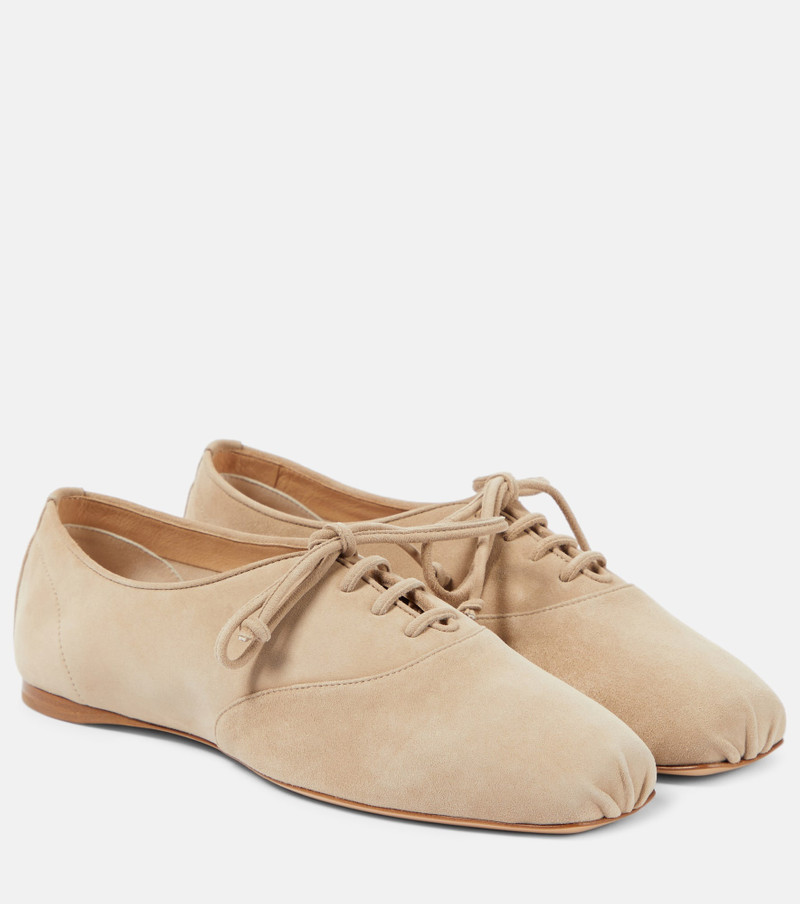 Maya leather lace-up flats 1